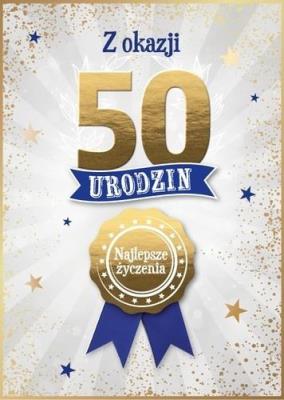 Opakowanie Karnet Urodziny 50