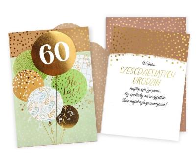 Opakowanie Karnet Urodziny 60