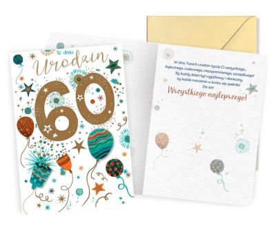 Opakowanie Karnet Urodziny 60