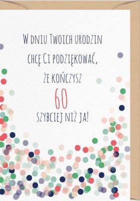 Opakowanie Karnet Urodziny 60