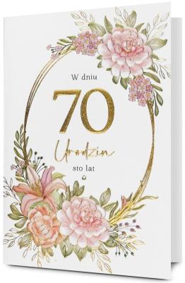 Opakowanie Karnet Urodziny 70