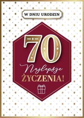 Opakowanie Karnet Urodziny 70