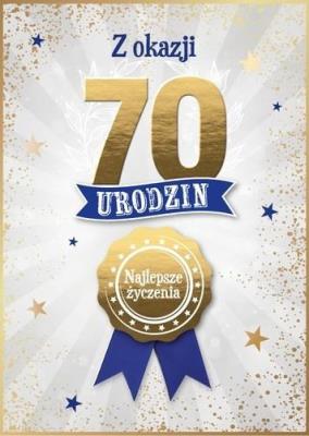 Opakowanie Karnet Urodziny 70