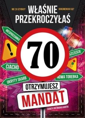 Opakowanie Karnet Urodziny 70
