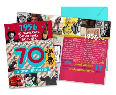 Opakowanie Karnet Urodziny 70