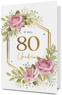 Opakowanie Karnet Urodziny 80