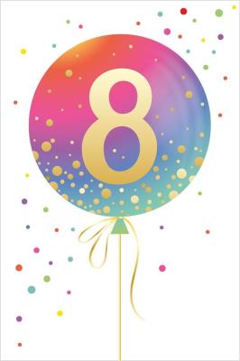 Opakowanie Karnet Urodziny - Age Balloon 8