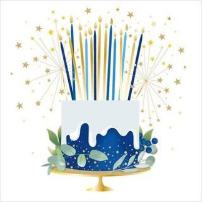 Opakowanie Karnet Urodziny - Blue Cake