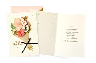 Opakowanie Karnet Urodziny bukiet