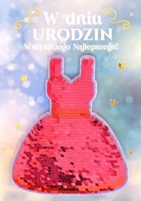 Opakowanie Karnet Urodziny Cekiny