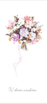 Opakowanie Karnet Urodziny DL U25 - Bukiet kwiatów