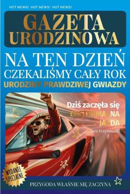 Karnet Urodziny gazeta. Wydawca: Armin Style. SmakLiter.pl Opakowanie Karnet Urodziny gazeta