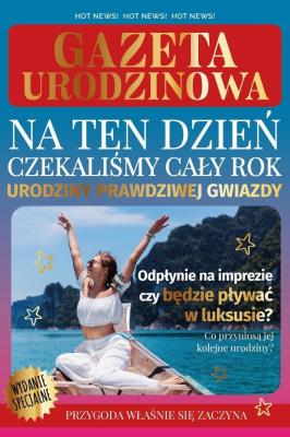 Karnet Urodziny gazeta. Wydawca: Armin Style. SmakLiter.pl Opakowanie Karnet Urodziny gazeta