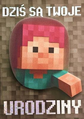 Opakowanie Karnet Urodziny gry komputerowe