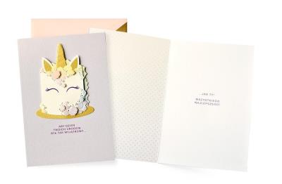 Opakowanie Karnet Urodziny jednorożec