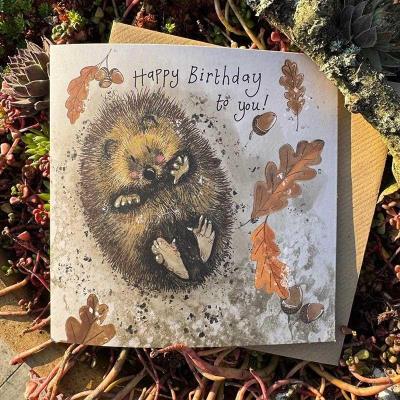 Karnet Urodziny Jeżyk na plecach. Wydawca: Alex Clark. SmakLiter.pl Opakowanie Karnet Urodziny Jeżyk na plecach