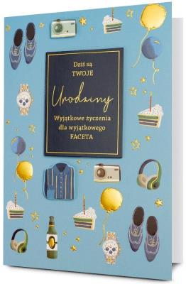 Opakowanie Karnet Urodziny męskie