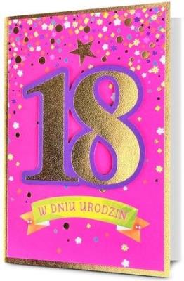 Karnet Urodziny Osiemnastka. Wydawca: PAN DRAGON. SmakLiter.pl Opakowanie Karnet Urodziny Osiemnastka