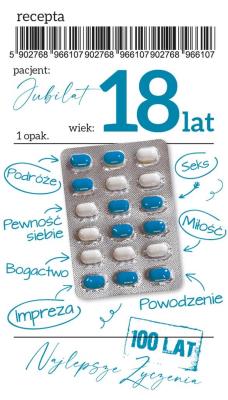 Opakowanie Karnet Urodziny Osiemnastka Gift-30