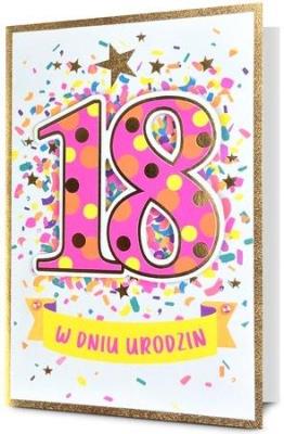 Karnet Urodziny Osiemnastka. Wydawca: PAN DRAGON. SmakLiter.pl Opakowanie Karnet Urodziny Osiemnastka
