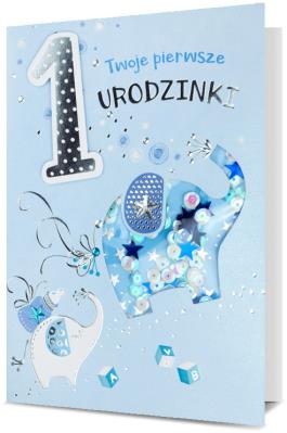 Opakowanie Karnet Urodziny Roczek