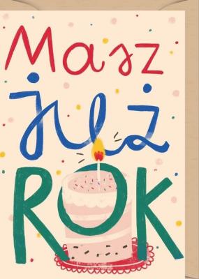 Opakowanie Karnet Urodziny roczek