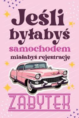 Opakowanie Karnet Urodziny Samochód zabytkowy damski