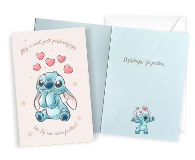 Karnet Urodziny Stitch. Wydawca: Kukartka. SmakLiter.pl Opakowanie Karnet Urodziny Stitch