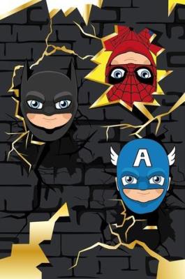 Opakowanie Karnet Urodziny - Three Superheroes