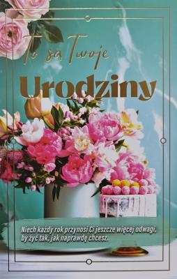 Opakowanie Karnet urodziny z wymiennymi cyframi JCX-237