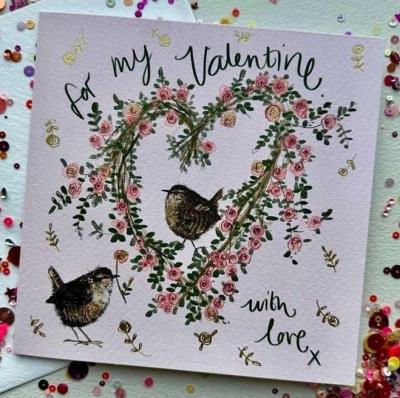 Opakowanie Karnet Walentynki SPRS66 Ptaszki