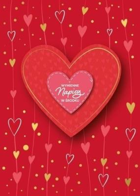 Opakowanie Karnet Walentynki wymienne napisy