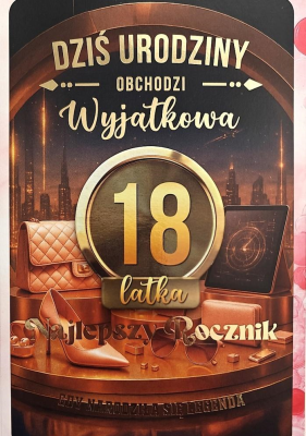 Opakowanie Karnet z wymiennymi rocznikami 18 damska