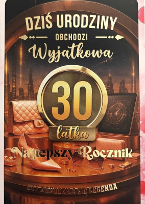 Opakowanie Karnet z wymiennymi rocznikami 30 damska