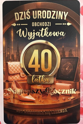 Opakowanie Karnet z wymiennymi rocznikami 40 damska