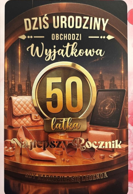 Opakowanie Karnet z wymiennymi rocznikami 50 damska