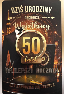 Opakowanie Karnet z wymiennymi rocznikami 50 męska