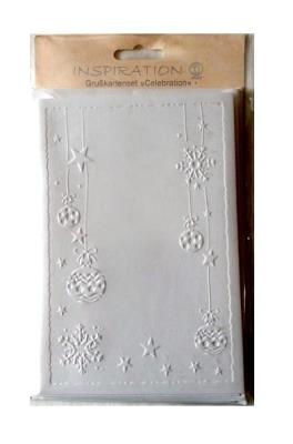 Opakowanie Karnety tłoczone + koperty 5szt Bombki