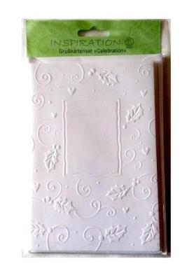 Opakowanie Karnety tłoczone + koperty 5szt Jemioła