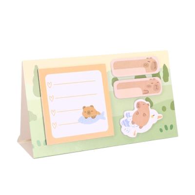 Karteczki samoprzylepne Kapibara z rybką. Wydawca: Strigo. SmakLiter.pl Opakowanie Karteczki samoprzylepne Kapibara z rybką