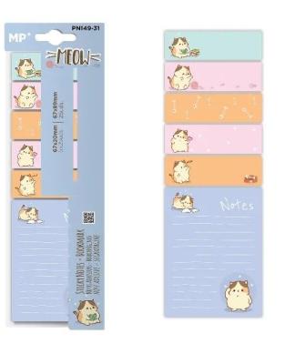 Opakowanie Karteczki samoprzylepne kotki 6x25szt