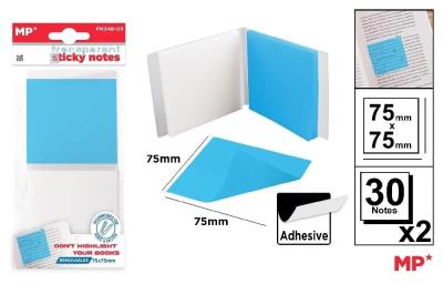 Opakowanie Karteczki samoprzylepne przezrocz 75x75mm 2x30szt
