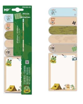 Opakowanie Karteczki samoprzylepne safari 6x25szt