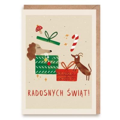 Opakowanie Kartka Bożonarodzeniowa Radosnych Świąt