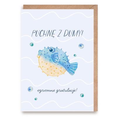 Opakowanie Kartka Gratulacje Rozdymka, eko koperta