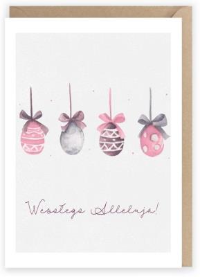 Opakowanie Kartka okolicznościowa Cztery pisanki, eko K094