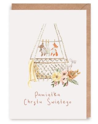 Opakowanie Kartka okolicznościowa, eko koperta Chrzest K168