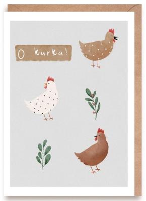 Opakowanie Kartka okolicznościowa O Kurka!, eko koperta K163