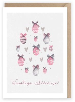 Opakowanie Kartka okolicznościowa Pastelowa pisanka, eko K089
