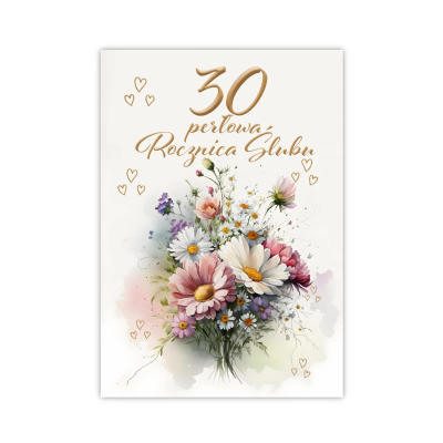 Kartka okolicznościowa Rocznica ślubu 30. Wydawca: Trend. SmakLiter.pl Opakowanie Kartka okolicznościowa Rocznica ślubu 30